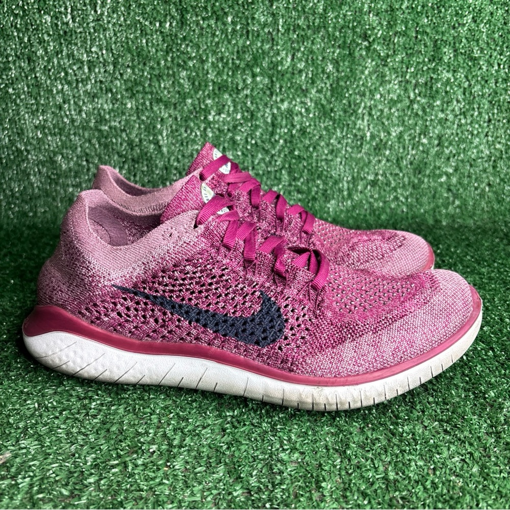 Nike Free RN Flyknit 2018 Women's‎ Size 8.5 Running Shoes Raspberry Red